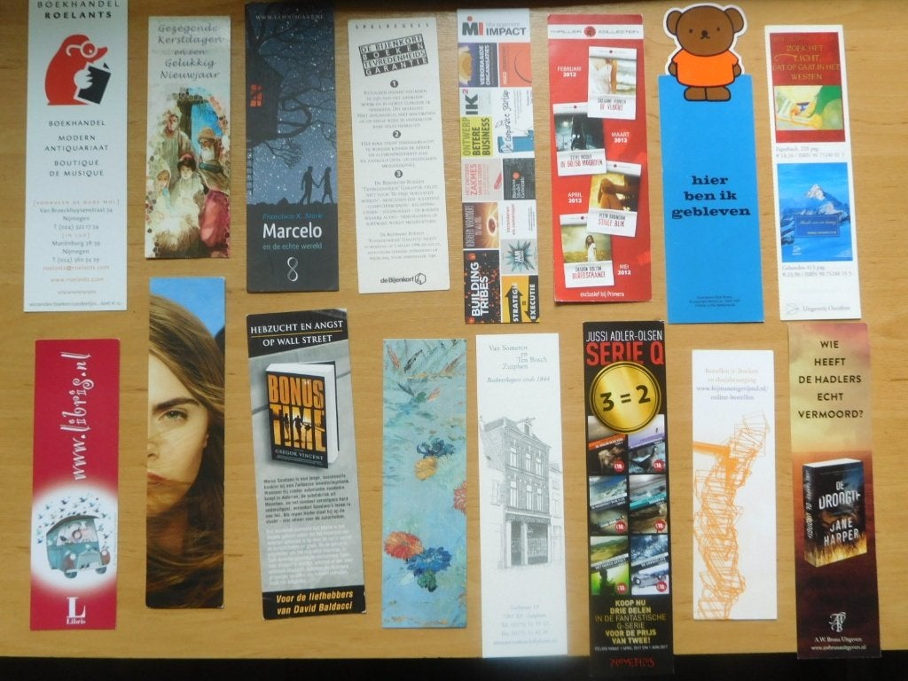 16 verschillende boekenlegger / bladwijzers, Verzenden, Zo goed als nieuw, Overige onderwerpen