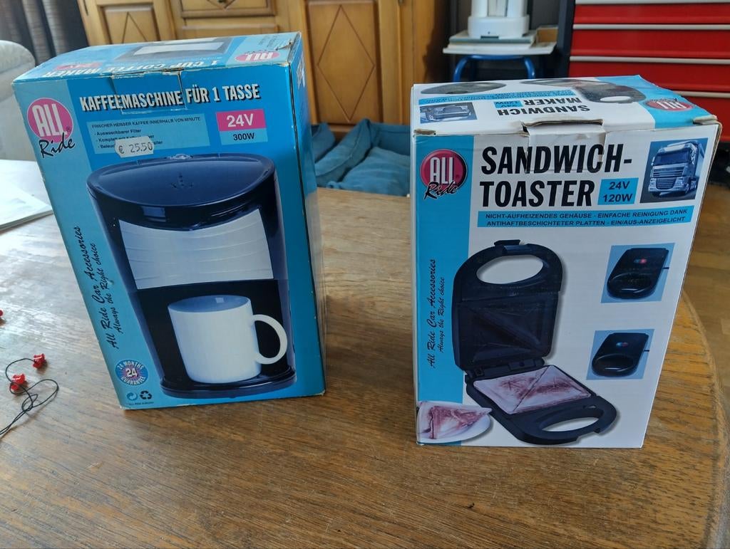 All Ride koffiemachine en tosti-apparaat 24V, Verzenden, Nieuw