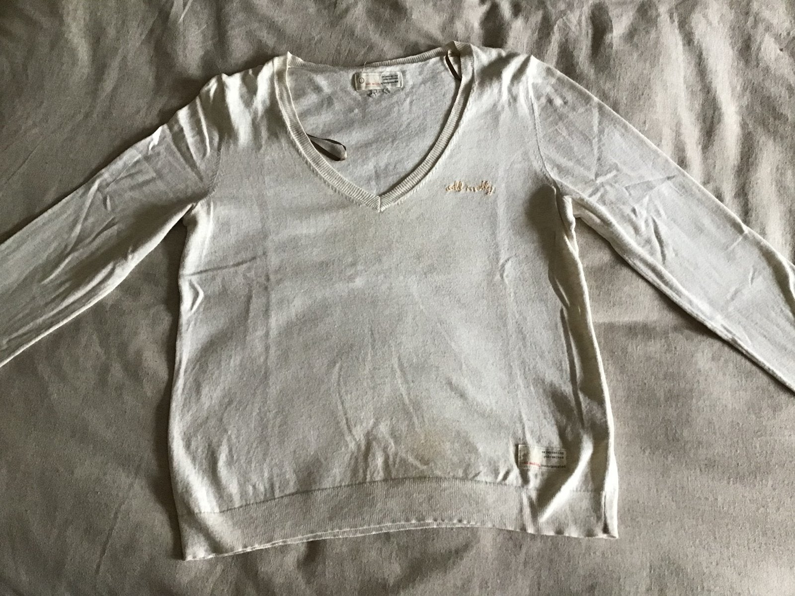 Odd Molly V-hals trui - zachte kleur, maat S, Ophalen of Verzenden, Gedragen, Maat 36 (S), Beige