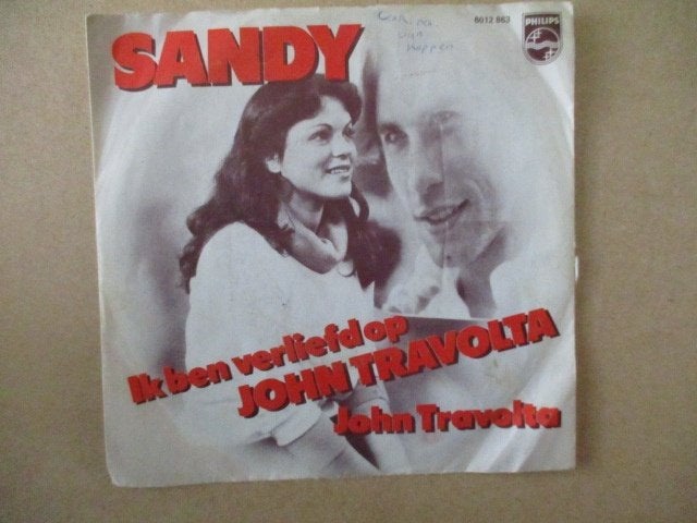 s0527 sandy - ik ben verliefd op john travolta, Ophalen, Gebruikt, 7 inch, Overige genres