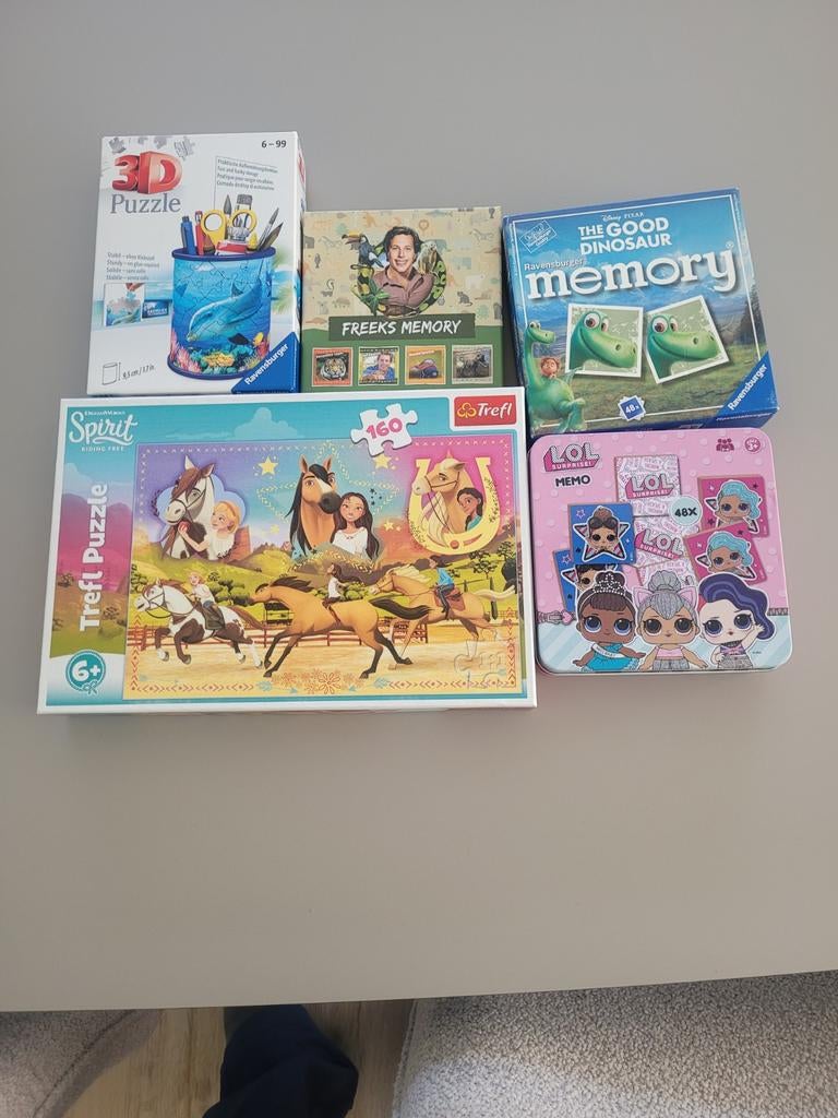 Puzzels en memory, Ophalen