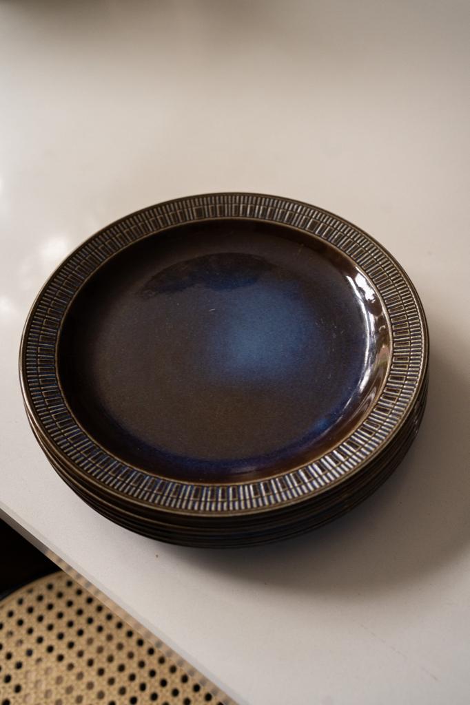Set van 6 “Kosmos” Mattallrikar – Berit Ternell borden, Ophalen, Zo goed als nieuw, Bord(en), Overige stijlen