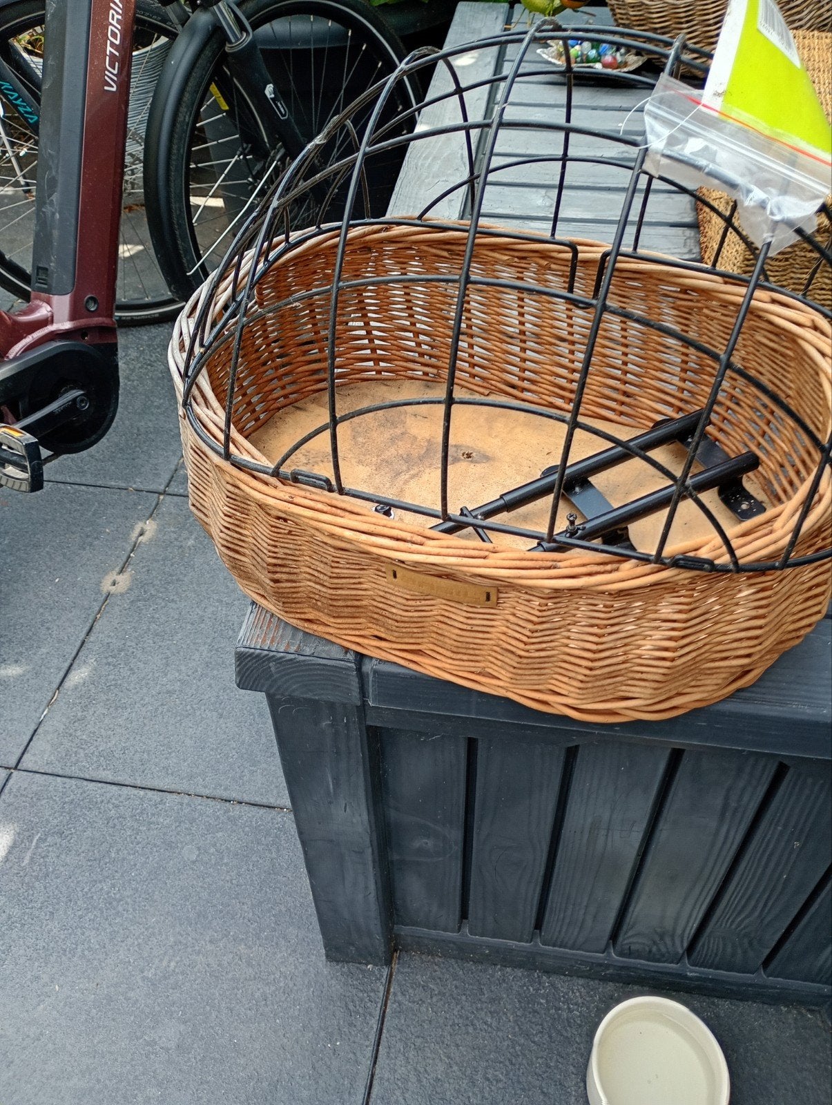 Fietsmand met camouflage hoes, Ophalen of Verzenden, Gebruikt, Fietsmand