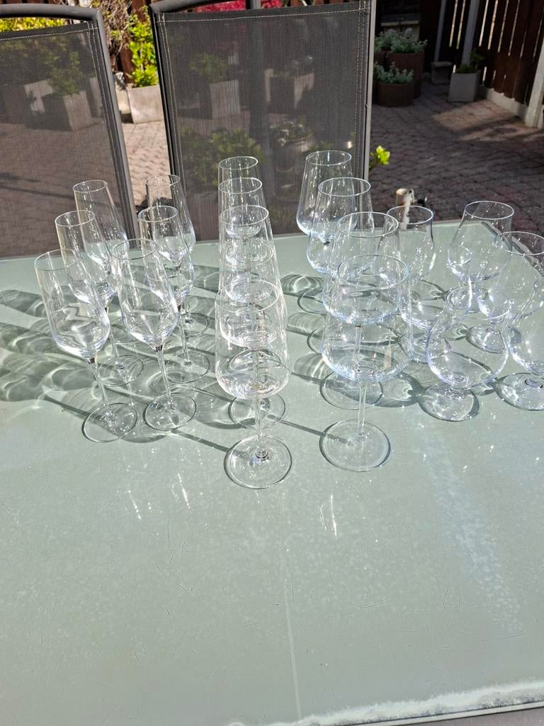 21 KRISTALLEN GLAZEN VAN DE AH ACTIE  O.A VILLEROY &BOCH €20, Ophalen, Glas of Glazen, Nieuw, Glas