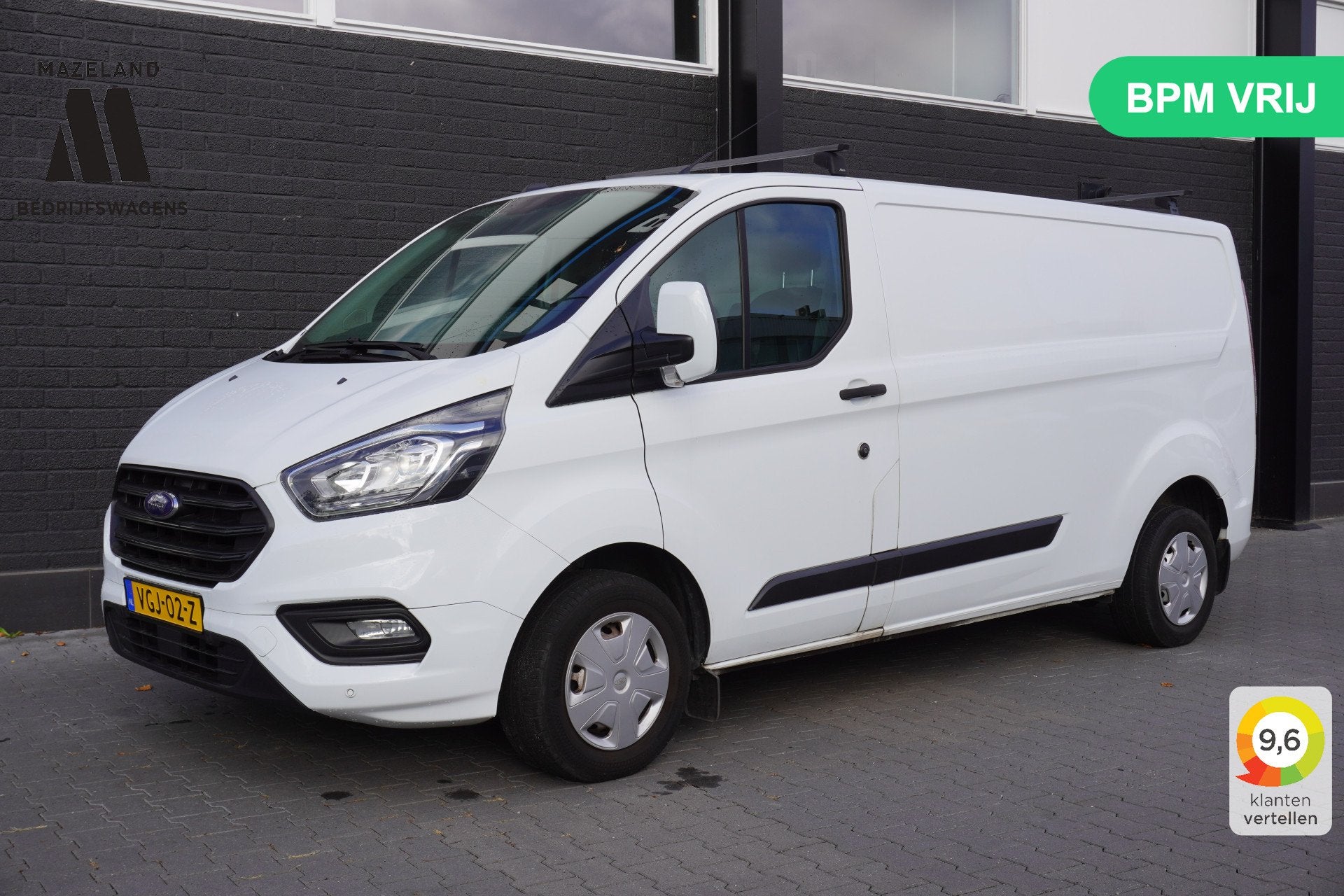 Ford Transit Custom 2.0 TDCI 130PK L2 EURO 6 - Airco - Navi, Auto's, Voorwielaandrijving, 4 cilinders, Navigatiesysteem, Wit