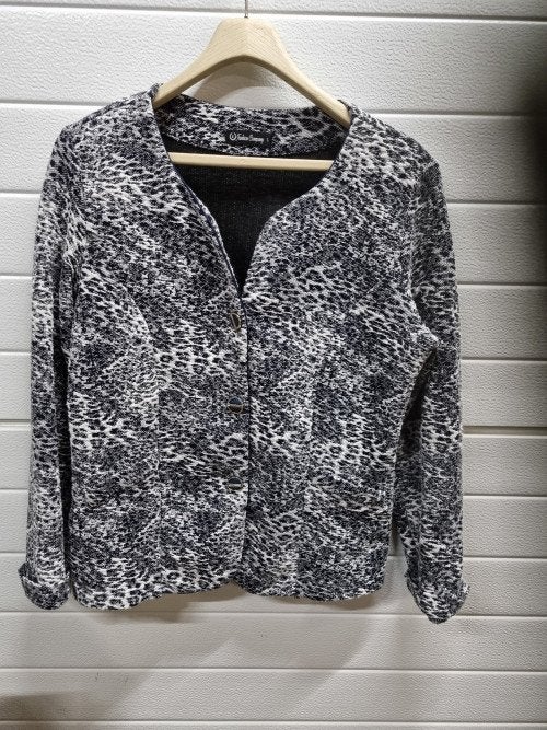 jasje zwart wit gemaleerd dames maat L, Ophalen of Verzenden, 'T Olde Gre-j, Info@toldegrej.nl, Endepoelstraat 20f Didam