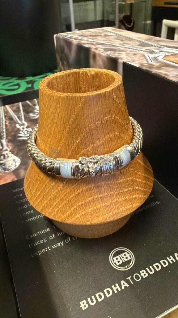 BUDDHA TO BUDDHA ARMBAND TYPE J070BA E BEN XS STONE € 359,00, Sieraden, Tassen en Uiterlijk, Ophalen of Verzenden, Nieuw, Zilver