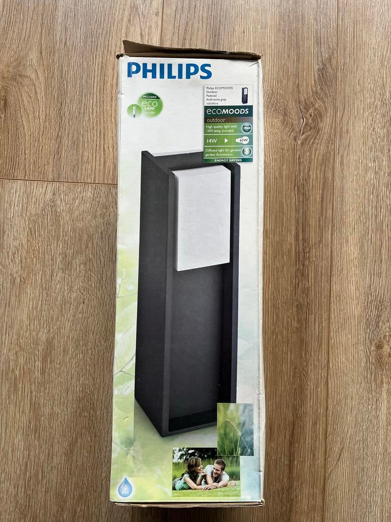 Philips ECOMOODS Buitenlamp Antracietgrijs - Nieuw in doos, Ophalen, Overige materialen, Minder dan 50 watt, Nieuw