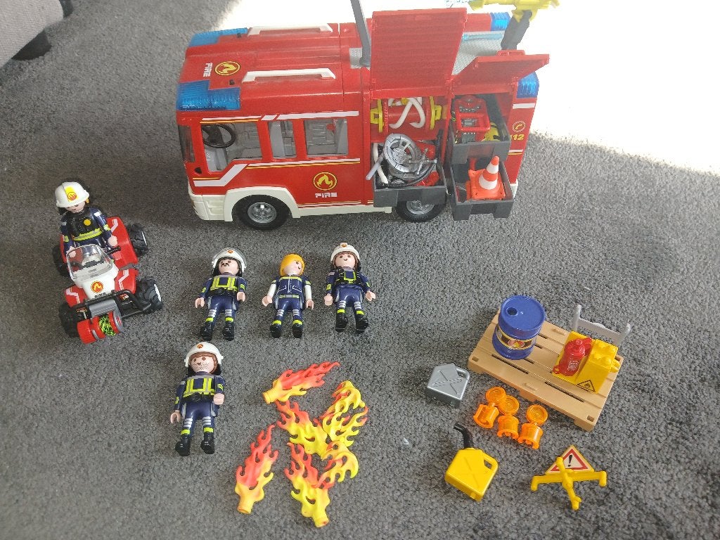Playmobil brandweerauto, Ophalen, Gebruikt, Complete set, Voertuig