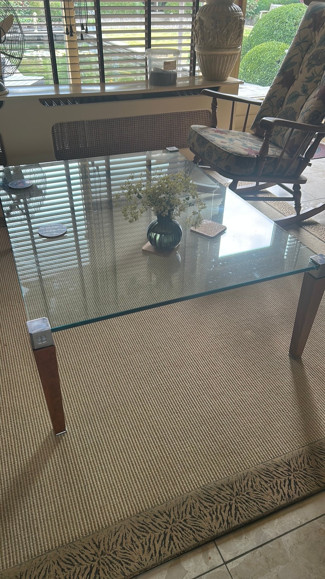 Salontafel glas, Kooi, Minder dan 75 cm, Zo goed als nieuw, Ophalen