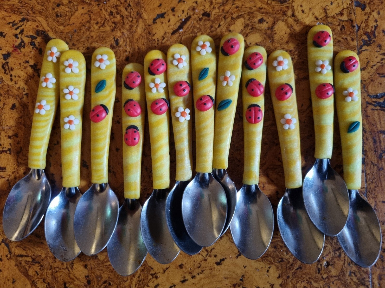 12 lepeltjes, Overige materialen, Gebruikt, Bestekset, Overige typen
