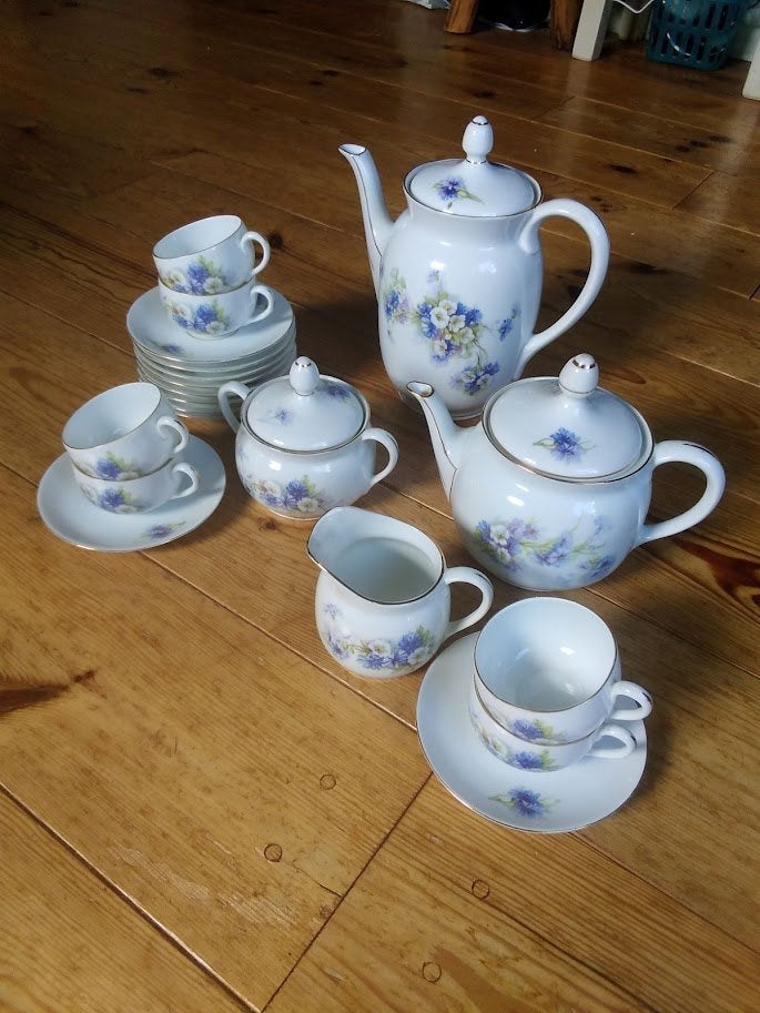 Koffie- en thee servies, Koenigszelt Silesia, GRATIS thee!, Antiek en Kunst, Antiek | Servies compleet, Ophalen of Verzenden
