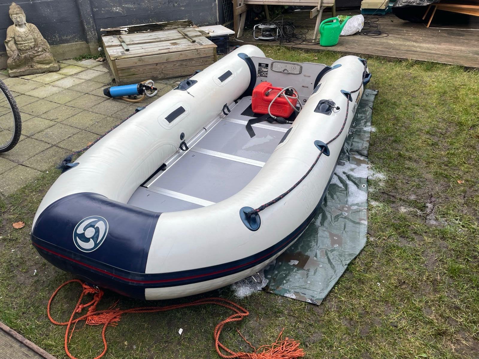 YAM 330S opblaasboot + Mariner 5 PK 4-takt buitenboordmotor, Watersport en Boten, Rubberboten, Aluminium, Yam, Ophalen of Verzenden