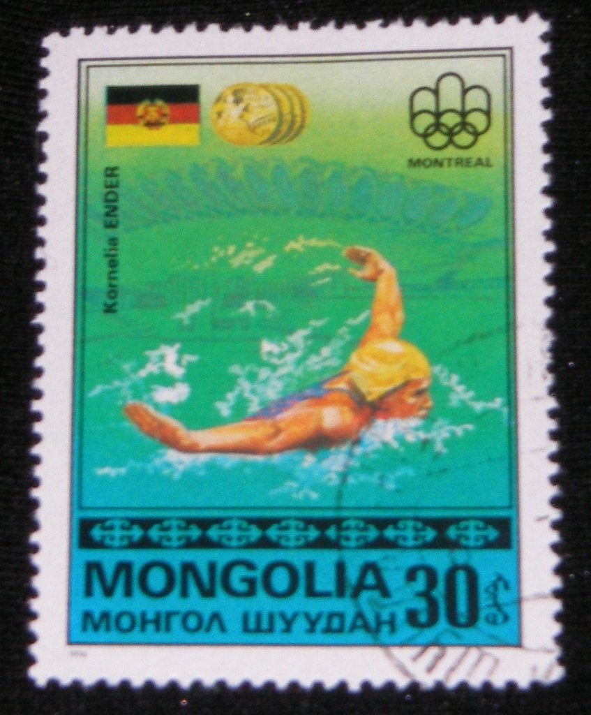 Mongolië 1976. Herdenking Olympische Zomerspelen in Montreal, Postzegels en Munten, Ophalen of Verzenden, Gestempeld, Sport