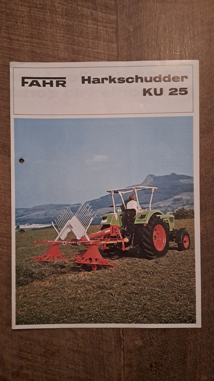 folder FAHR Harkschudder KU 25 , hooischudder, cirkelhark, Ophalen of Verzenden, Zo goed als nieuw, Folder