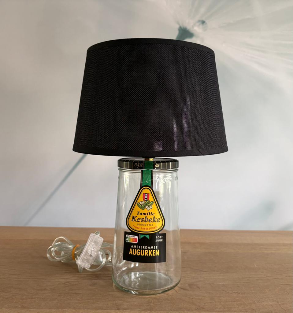 Gave unieke Kesbeke augurkenpot lamp, Ophalen of Verzenden, Nieuw