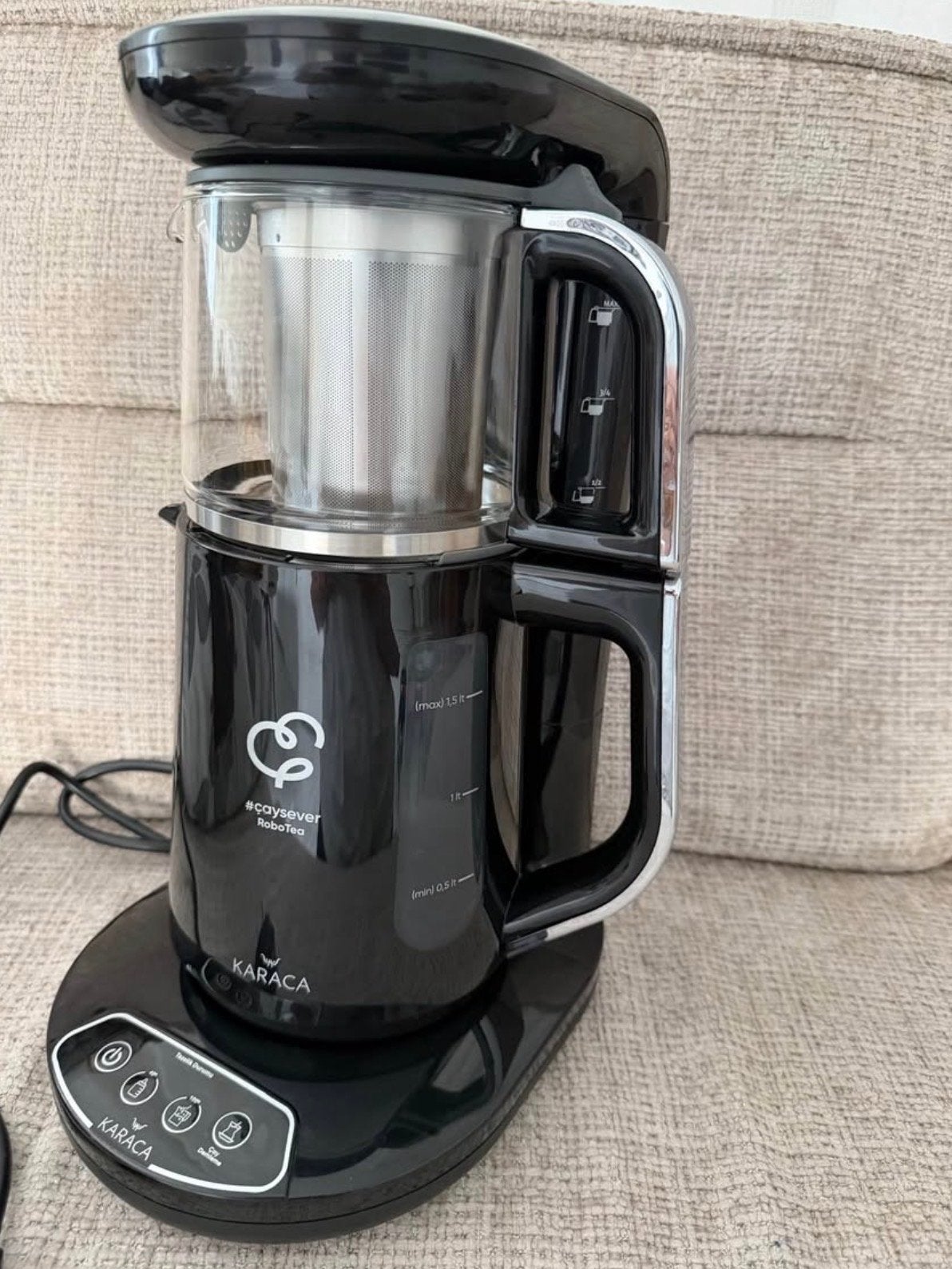 Karaca Çaysever Robotea - Zo goed als nieuw, 1 tot 2 liter, Ophalen of Verzenden, Zo goed als nieuw