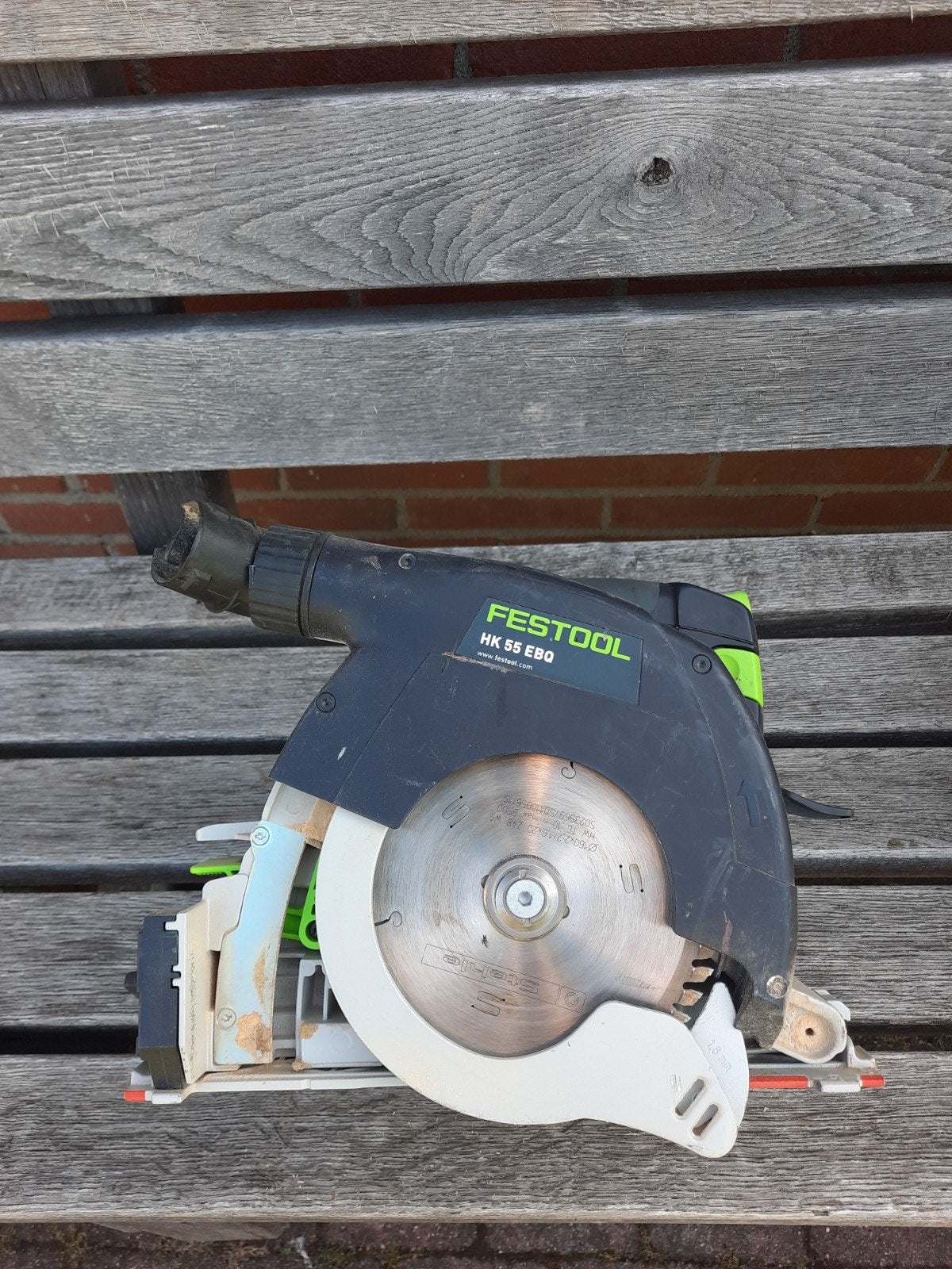 Invalzaag'afkortzaag'Festool HK 55 EBQ Cirkelzaag -, Gebruikt, Cirkelzaag, Ophalen of Verzenden, 30 tot 70 mm