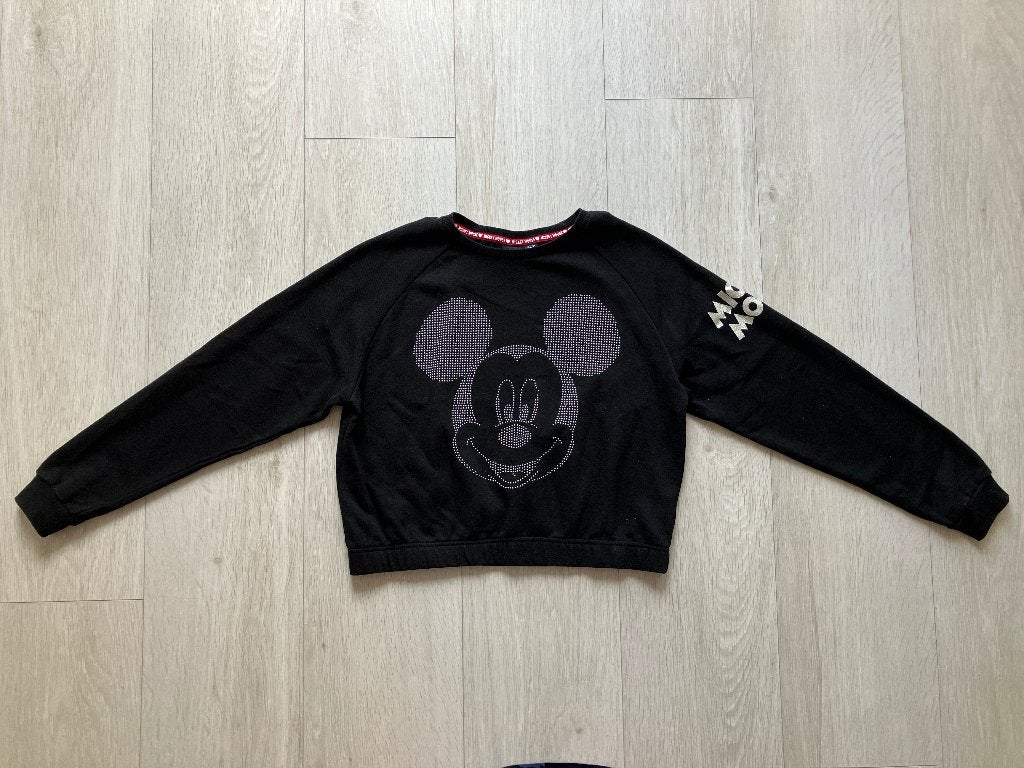 ZGAN Mickey Mouse Sweater Trui Sweatshirt, Zwart, Mt. 158, Disney, Meisje, Trui of Vest, Ophalen of Verzenden