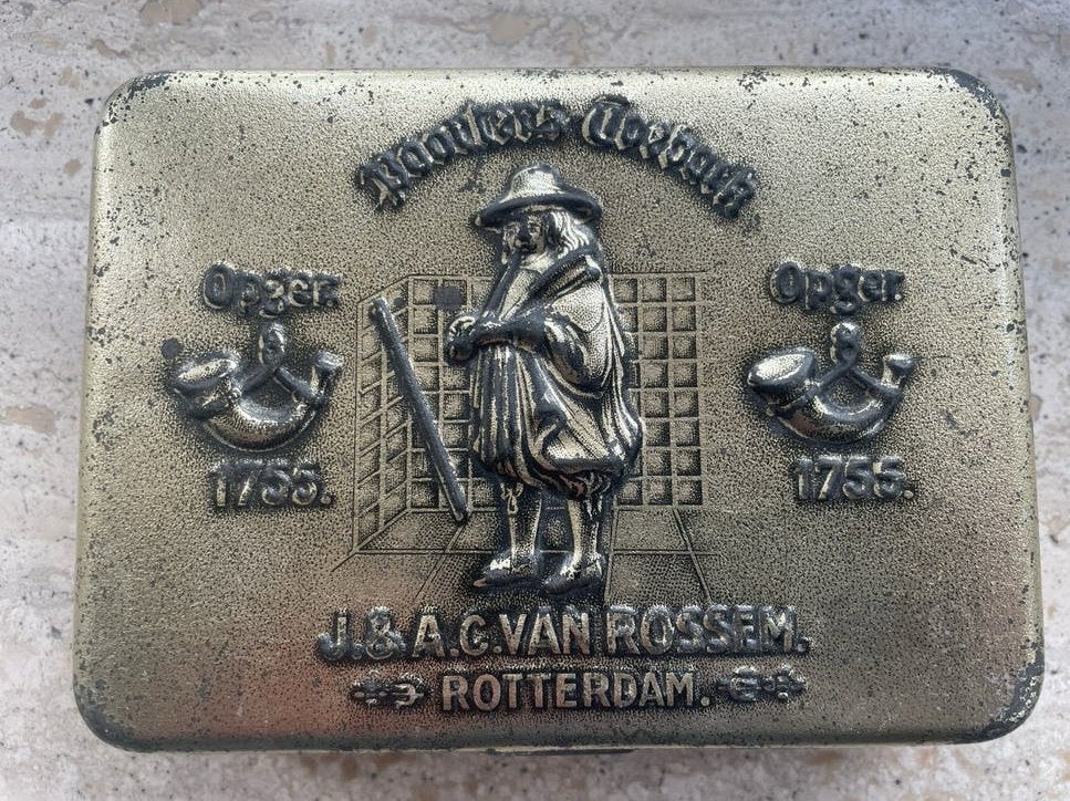 Sigarenblikje J&AC van Rossem Poorters Toeback Rotterdam, Ophalen of Verzenden, Overige