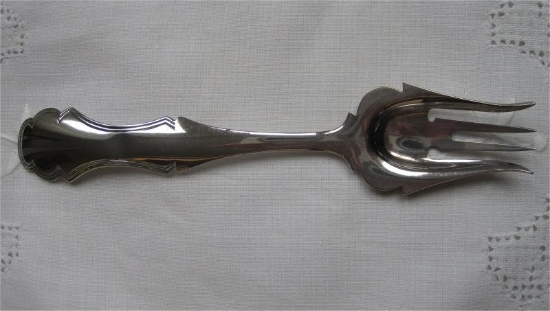 Antiek zilveren biedermeier vorkje (met zilvermerken), Antiek en Kunst, Ophalen of Verzenden, Zilver