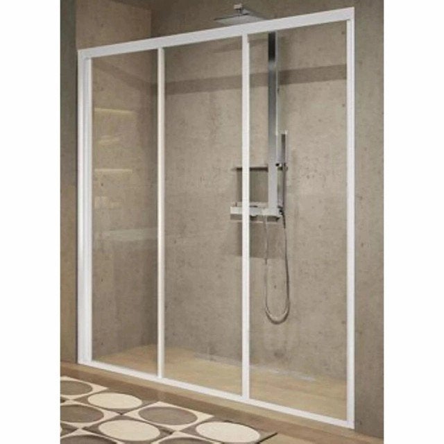 Novellini Lunes 2.0 Schuifdeur 3-delig 90/96x195cm Matchroom, Ophalen, Nieuw, Met douche