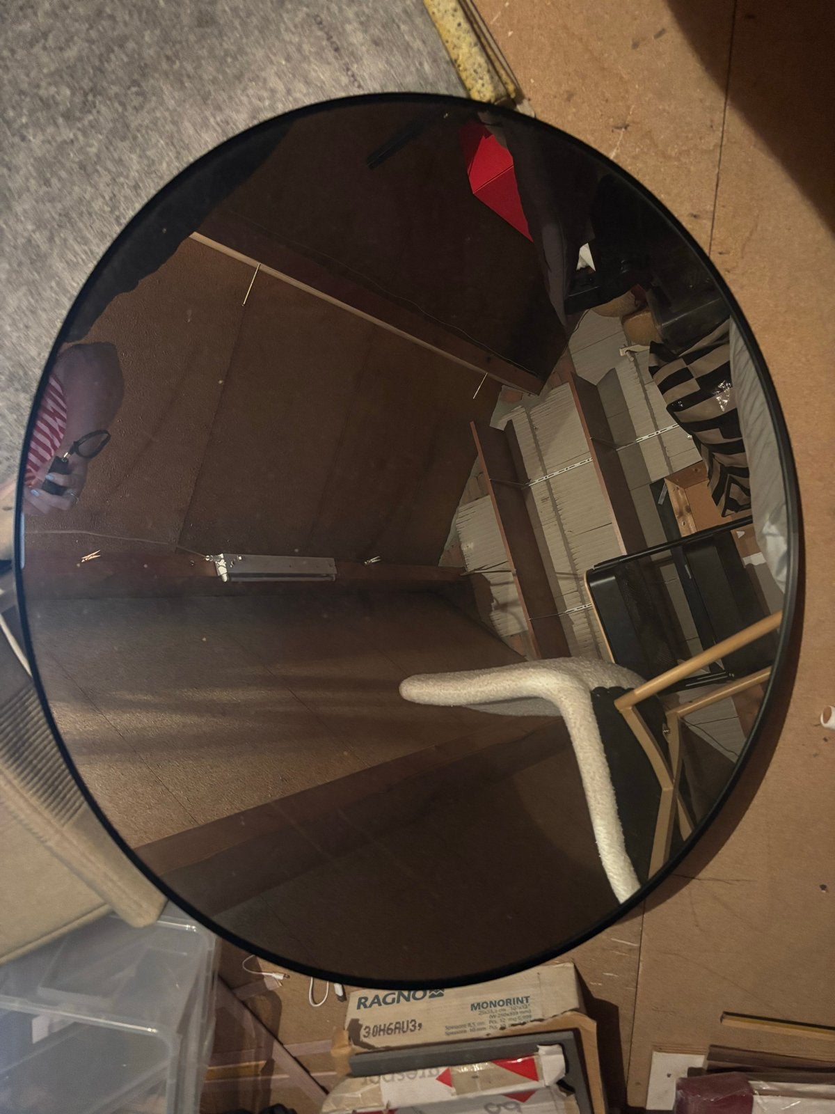 Ronde spiegel 80 cm van IKEA - Zo goed als nieuw, Ophalen, Rond, Zo goed als nieuw, 75 tot 100 cm