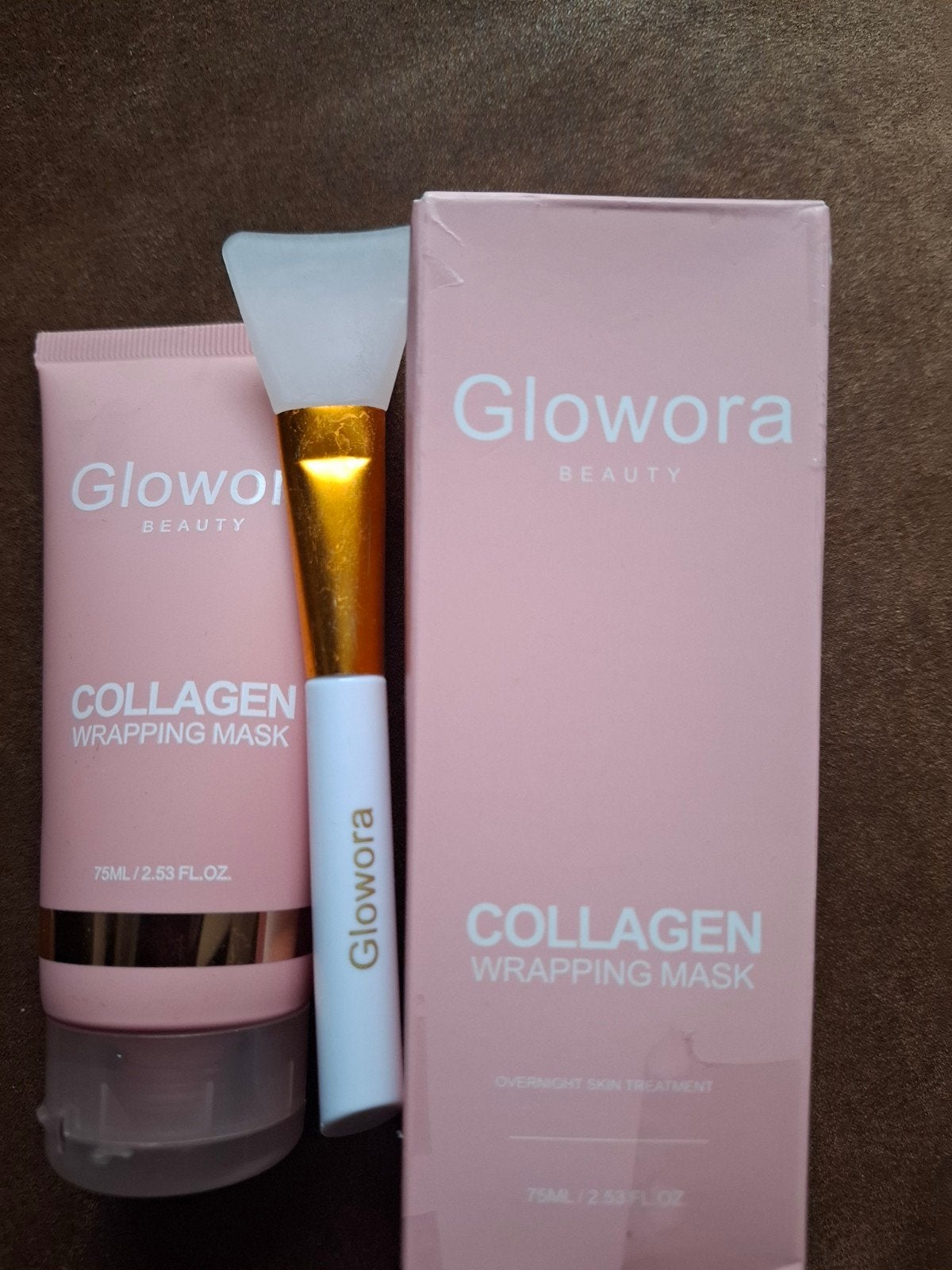 Glowora Collageen Masker met Kwast - Nieuw, Ophalen of Verzenden, Nieuw, Gehele gezicht