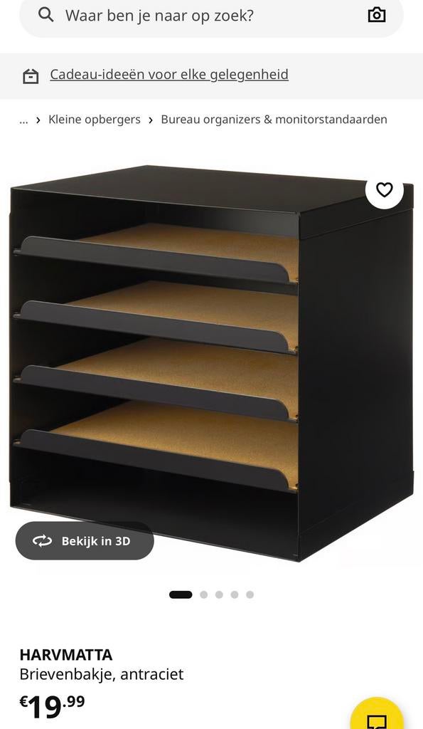 Ikea antraciet brievenbakje nieuw in doos., Ophalen of Verzenden, Nieuw