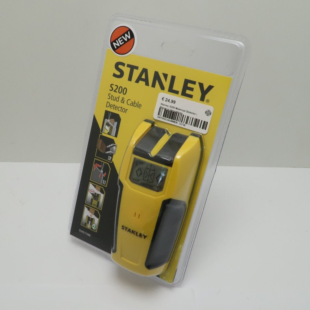 Stanley S200 Materiaal Detector | Nieuw in Verpakking, Doe-het-zelf en Verbouw, Stanley, Gebruikt, Support@stanley.com, 1000 Stanley Drive, New Britain, 
CT 06053
USA