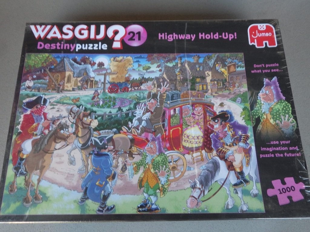 Wasgij Destiny Puzzel 21 higway hold-up! NIEUW, Ophalen, 500 t/m 1500 stukjes, Nieuw