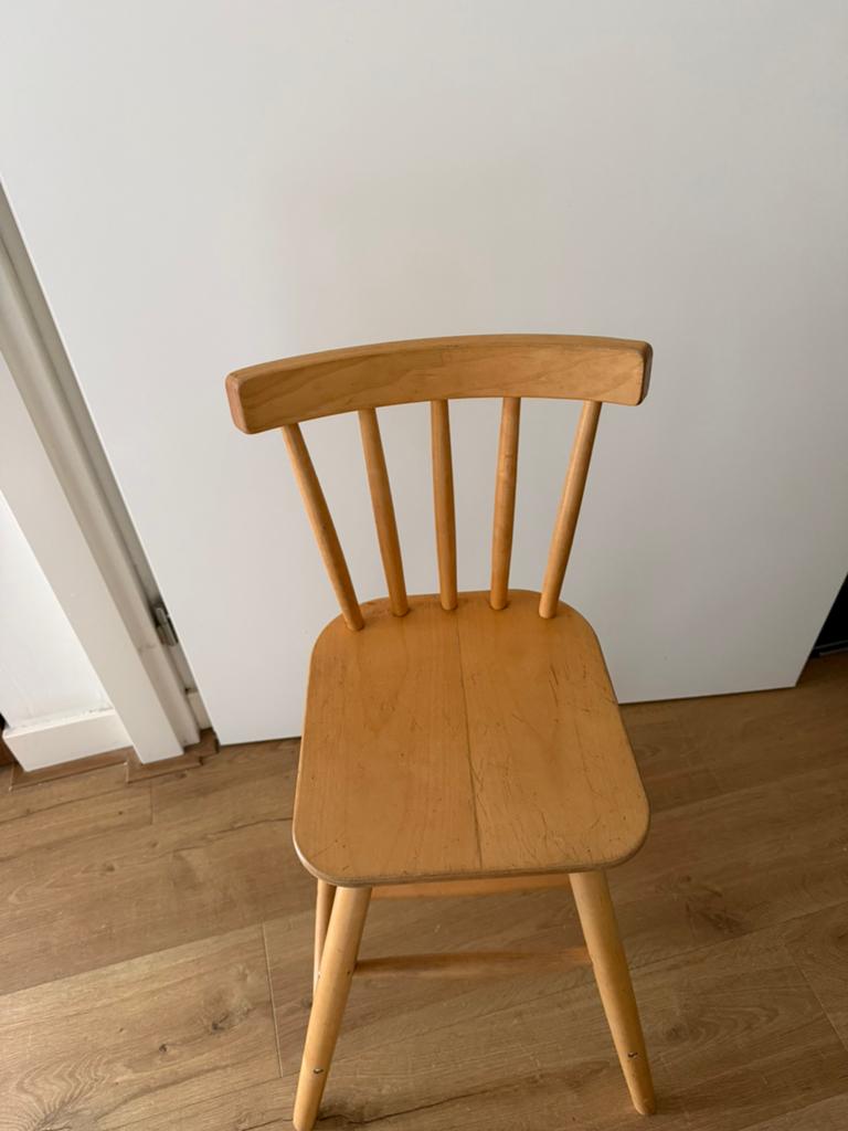 Originele Ikea Agam kinderstoel stoel hout, Gebruikt, Bruin, Ophalen of Verzenden, Eén