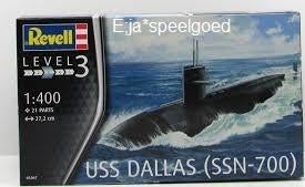 Modelbouw Revell USS DALLAS (SSN-7OO ) 1:400 5067 duikboot, Hobby en Vrije tijd, Modelbouw | Boten en Schepen, Nieuw, 1:200 of kleiner