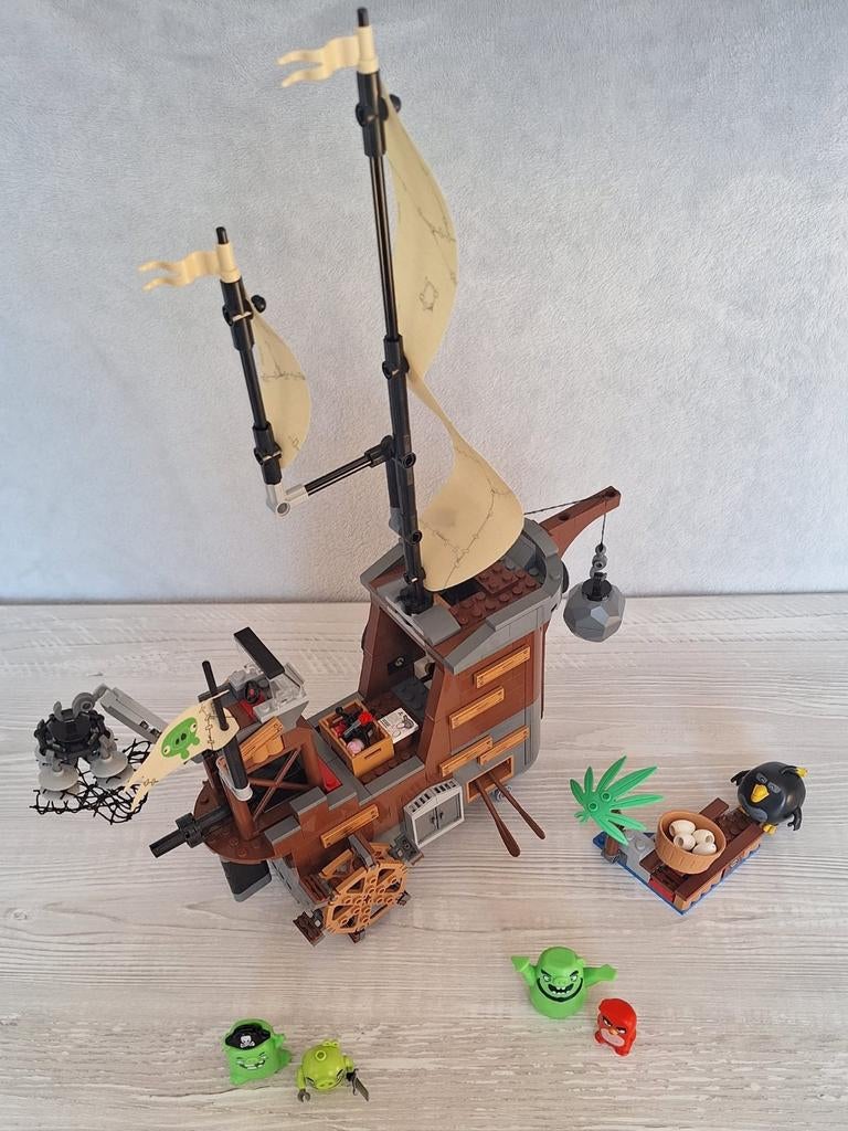 Lego 75825 Angry birds Piggy Movie Piratenschip, Ophalen, Lego, Zo goed als nieuw, Complete set