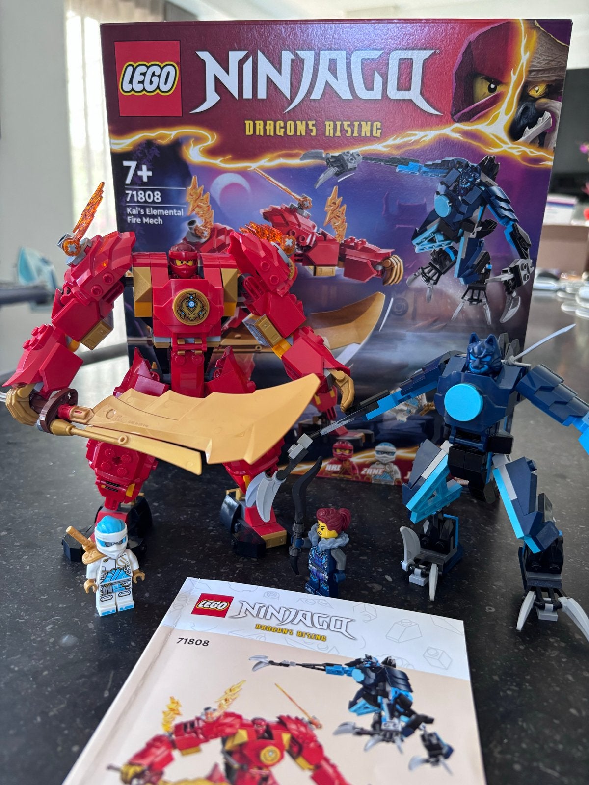 LEGO Ninjago 71808 Kai's Elementaire Vuur Mecha, Lego, Ophalen of Verzenden, Zo goed als nieuw, Compleet