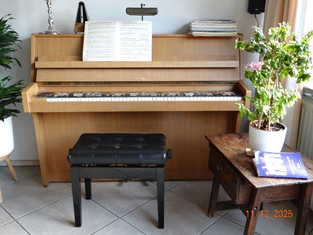 Schimmel Piano - Goed onderhouden, Muziek en Instrumenten, Ophalen, Gebruikt, Bruin, Piano