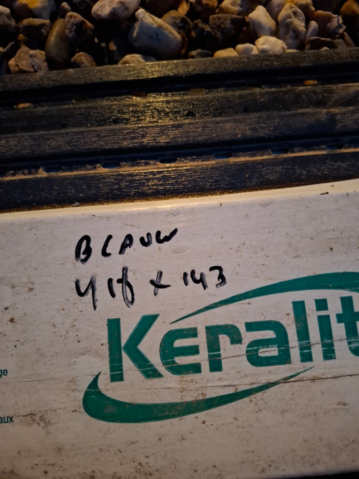 Keralit sponningdeel blauw 143mm, 4160mm lang, Doe-het-zelf en Verbouw, Platen en Panelen, Ophalen, Nieuw, Overige materialen
