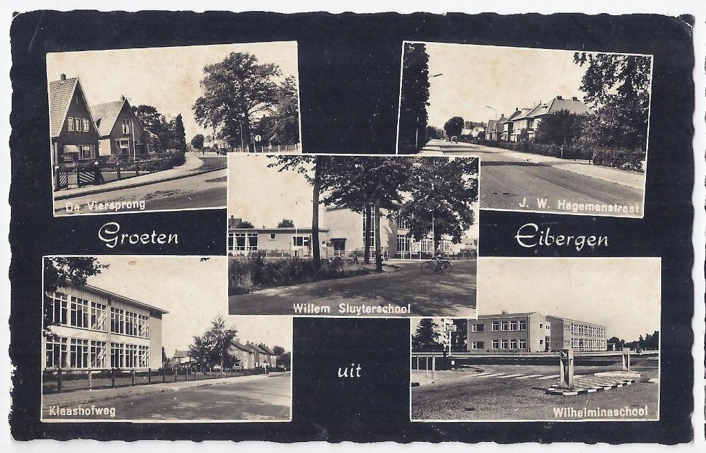 Eibergen gelopen oude ansichtkaart ( 840 ), Ophalen of Verzenden, 1960 tot 1980, Gelopen