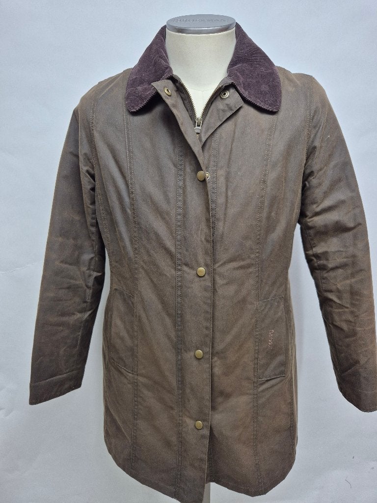 Barbour Belsay dames winter waxjas, maat 40 Top!, Maat 38/40 (M), Barbour, Bruin, Ophalen of Verzenden