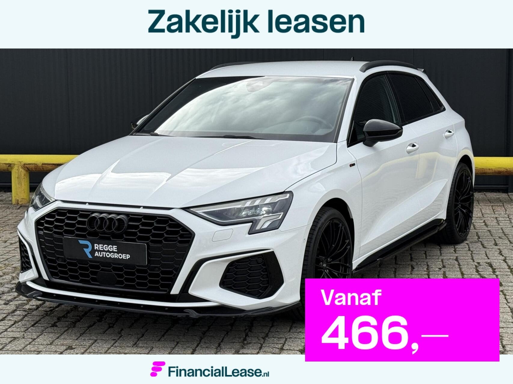 Audi A3 Sportback 30 TFSI S-Line MAXTON | S3 PAKKET | ABT, Gebruikt, Automatische klimaatregeling, Wit, Leder