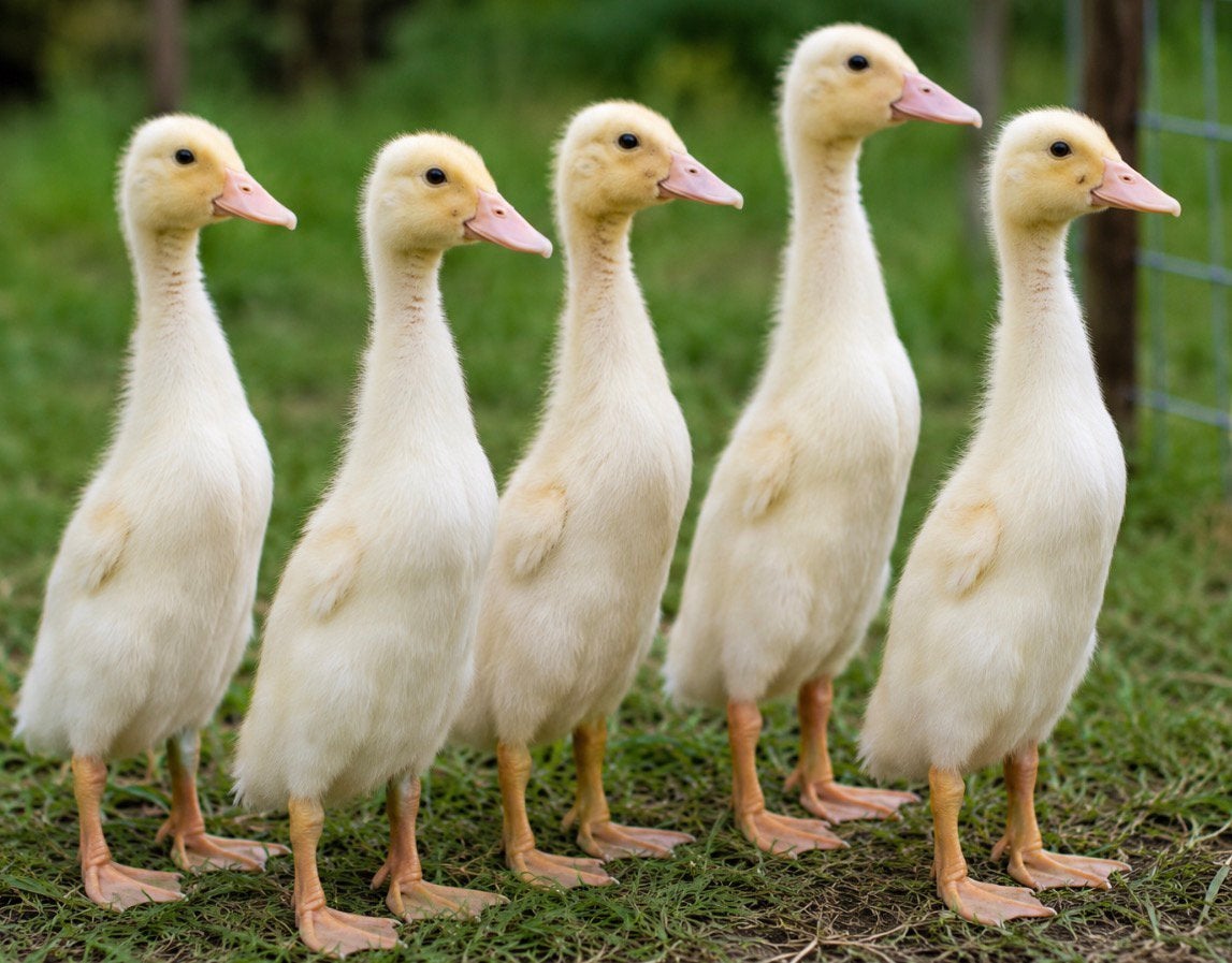 Prachtige Indische loopeend pullen /kuikens, Meerdere dieren, Eend