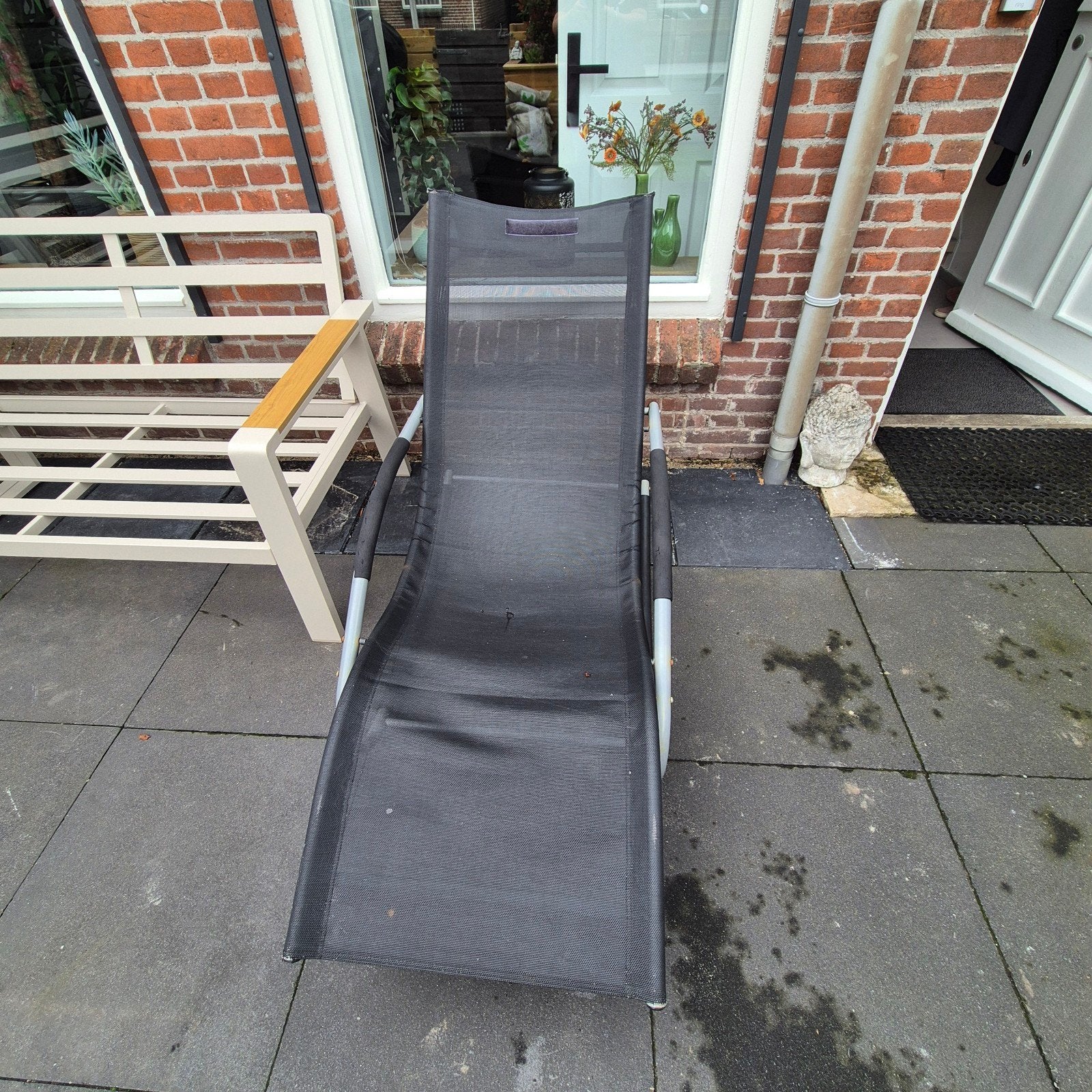 Schommel ligstoel tekoop, Ophalen, Gebruikt, Metaal