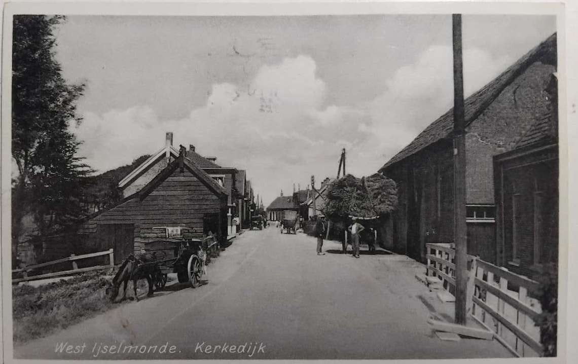 West IJsselmonde (Zuid-Holland) Kerkedijk Paard & Wagen, Ophalen of Verzenden, Voor 1920, Gelopen, Zuid-Holland