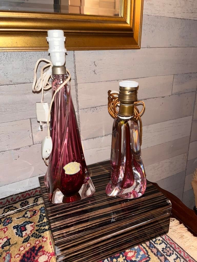 Kristallen lampenset Val Saint Lambert, Ophalen of Verzenden