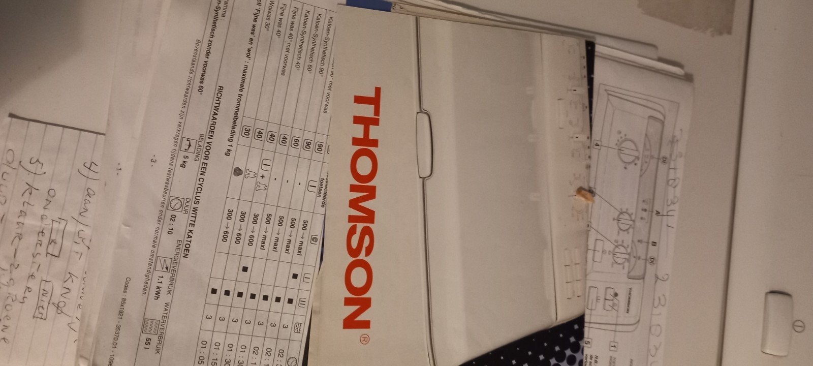 Zeer nette Thomson bovenlader wasmachine, Ophalen, Bovenlader, Wolwasprogramma, Zo goed als nieuw