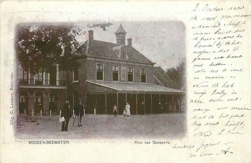 380-818-015 Middenbeemster Huis der Gemeente, Verzenden, Voor 1920, Noord-Holland