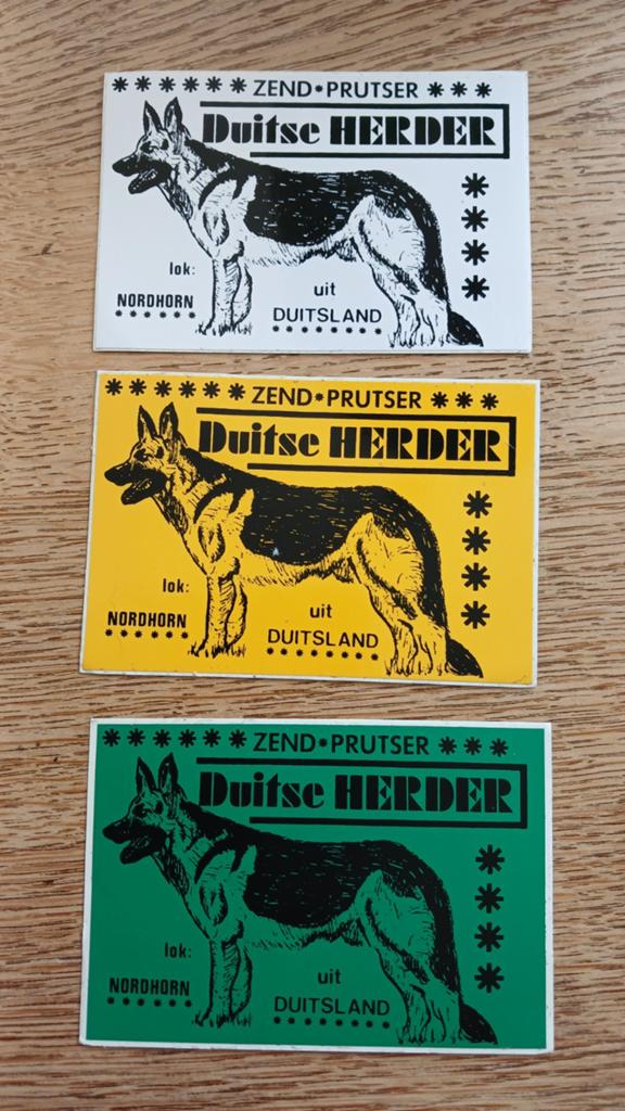 Stickers piraat amateurzender Duitse Herder,lok Nordhorn Dld, Ophalen of Verzenden