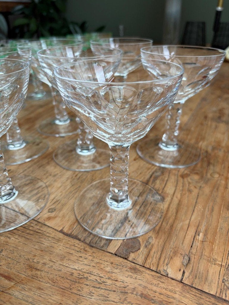 Kristalunie Maastricht Sexago W.J. Rozendaal glazen 1930, Antiek en Kunst, Antiek | Glas en Kristal, Ophalen