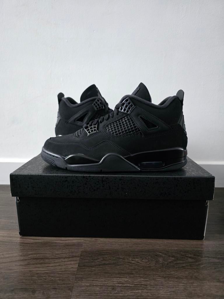 Air Jordan 4 Black Cat 2025 Maat 43, Ophalen of Verzenden, Nieuw, Zwart