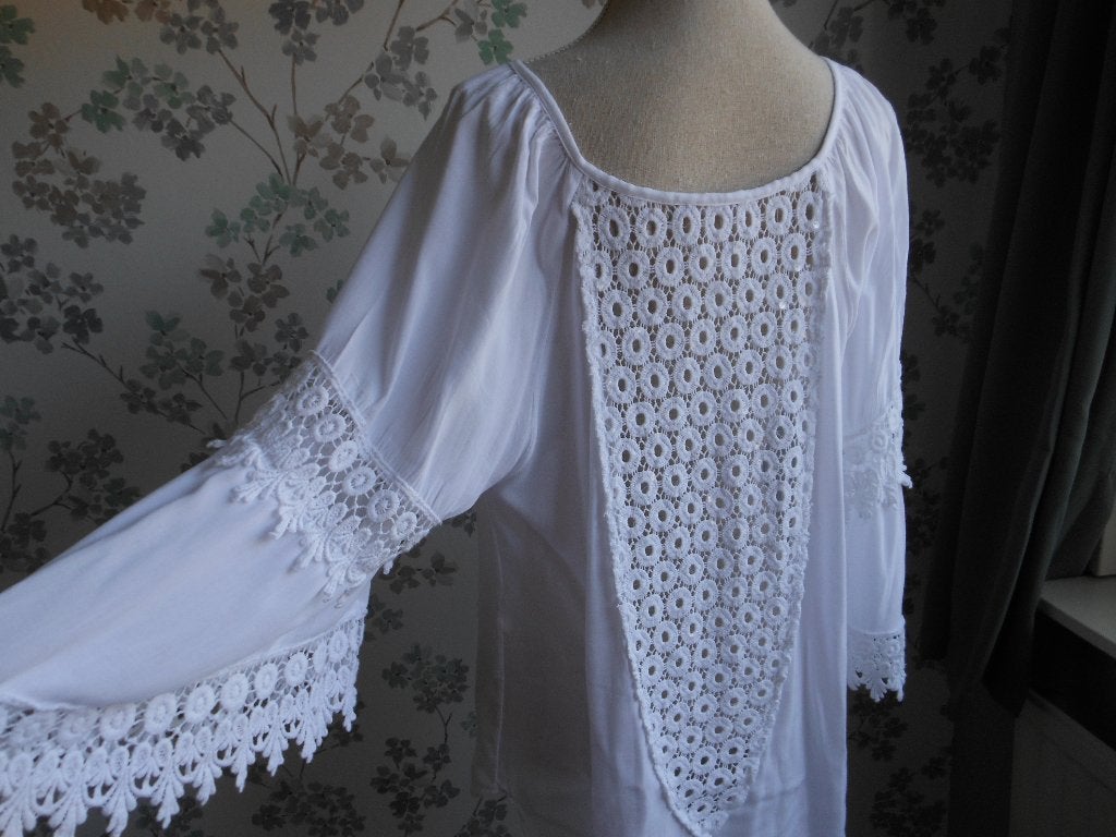 Gaaf tuniek/blouse, Kleding | Dames, Ophalen of Verzenden, Zo goed als nieuw, Maat 46/48 (XL) of groter, Wit